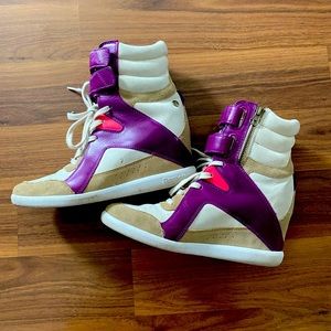 Reebok high top platform sneakers, women’s size 8